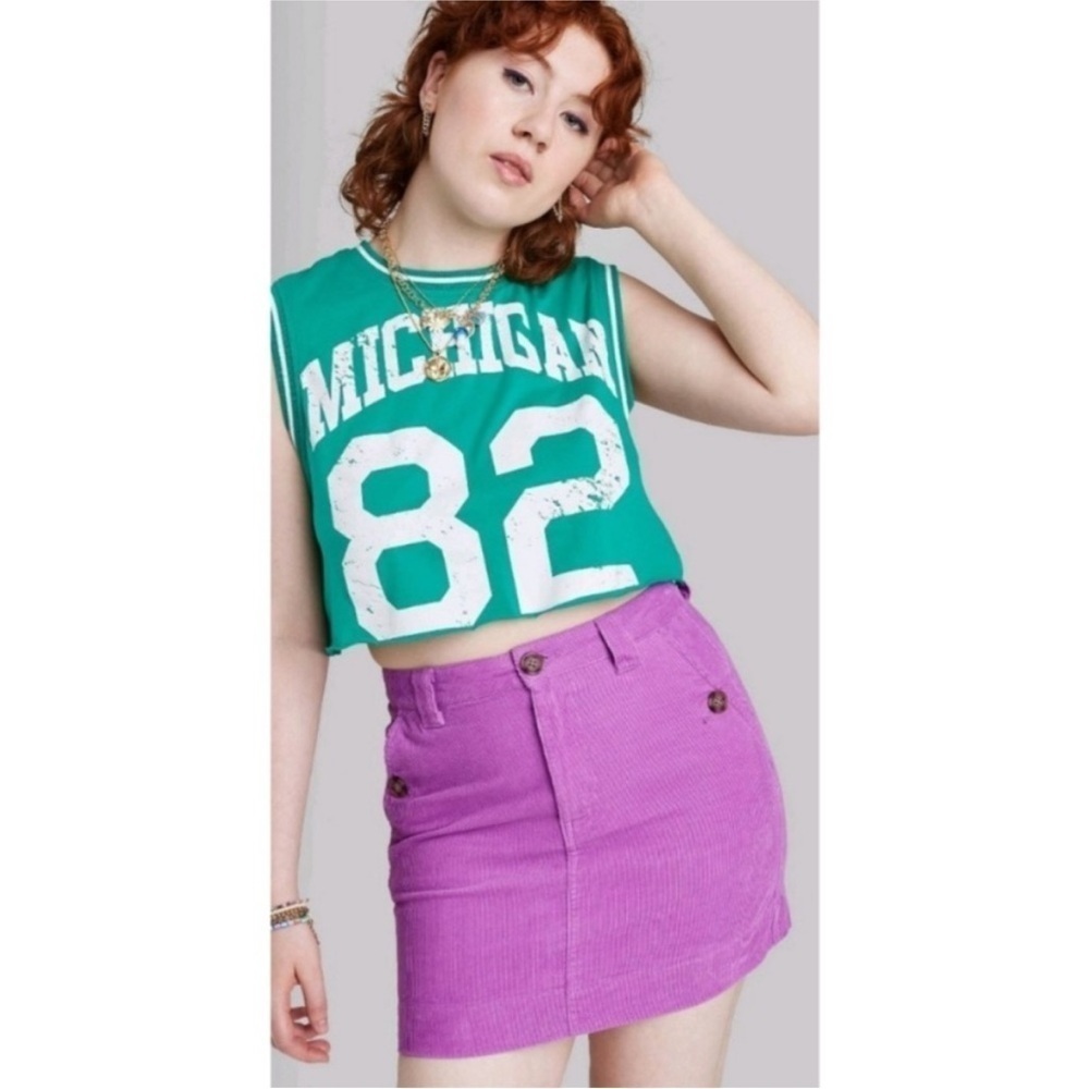 Women's High-rise Cord Mini Skirt
NWT
- Wild Fable ™ Vibrant Purple